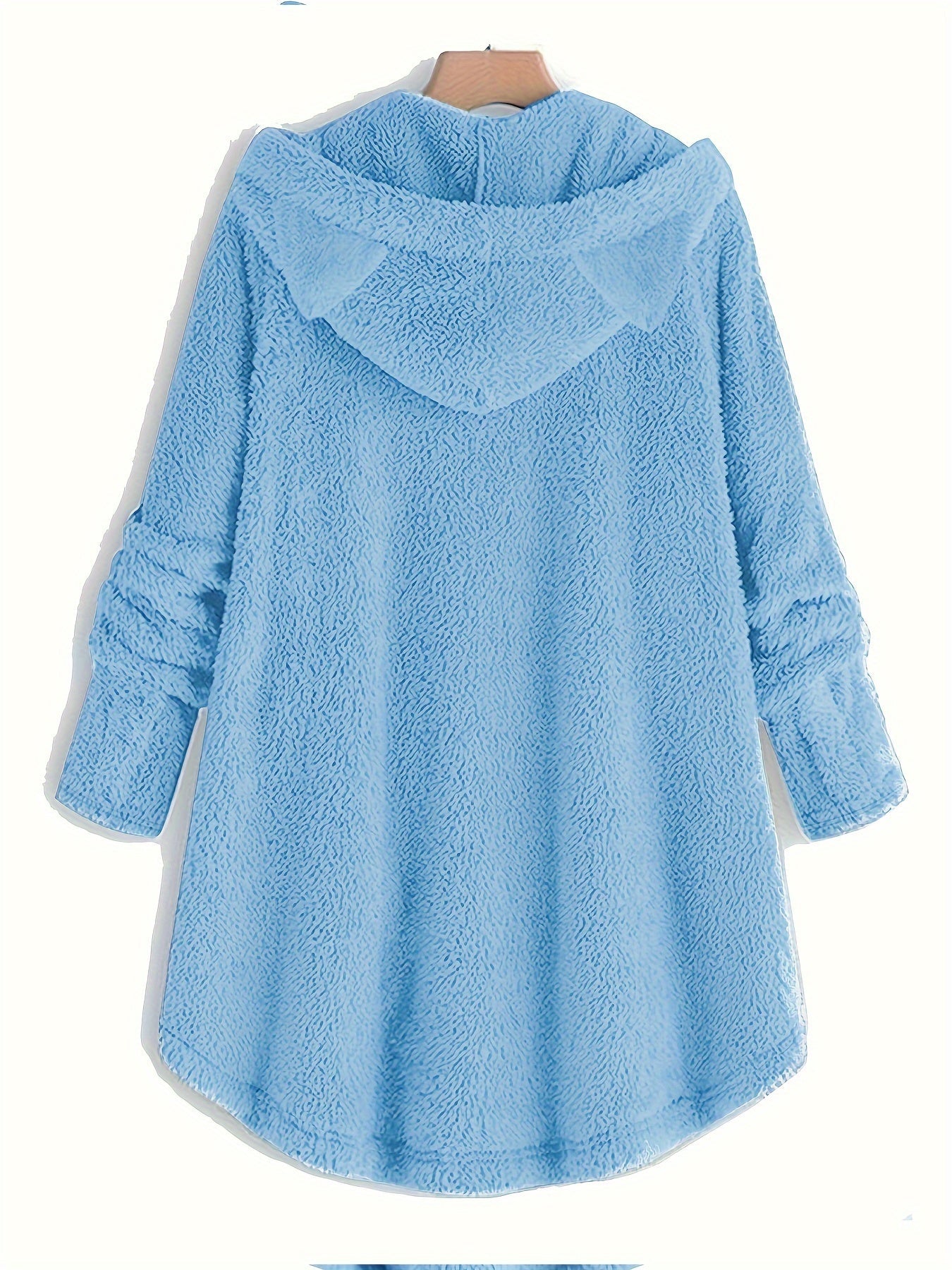 Double-Sided Plush Cat Ear Hoodie