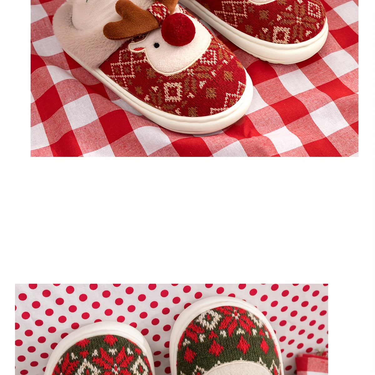 Chaussons Douillets Renne Joyeux