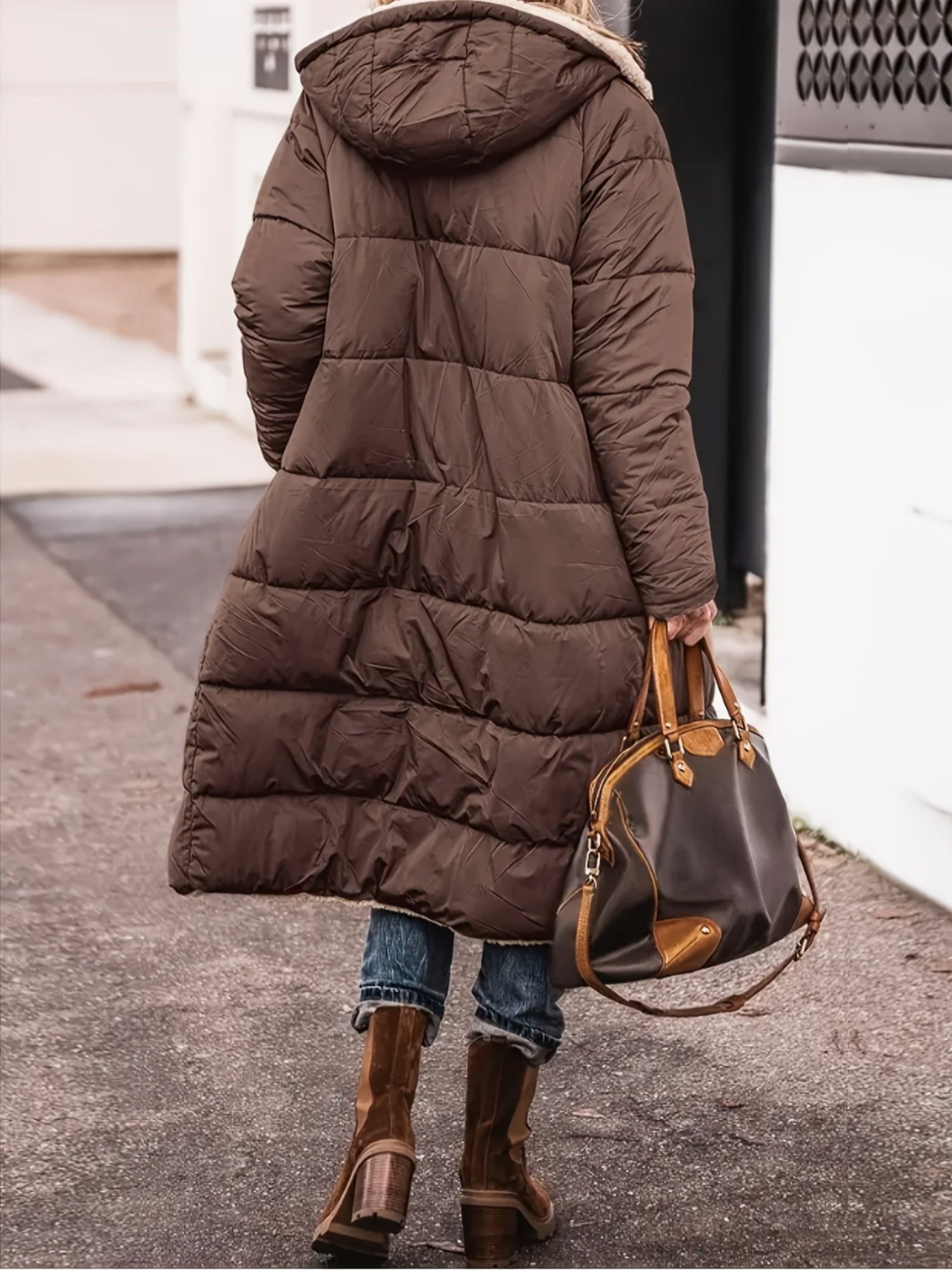 Reversible Fleece-Lined Long Zip Coat