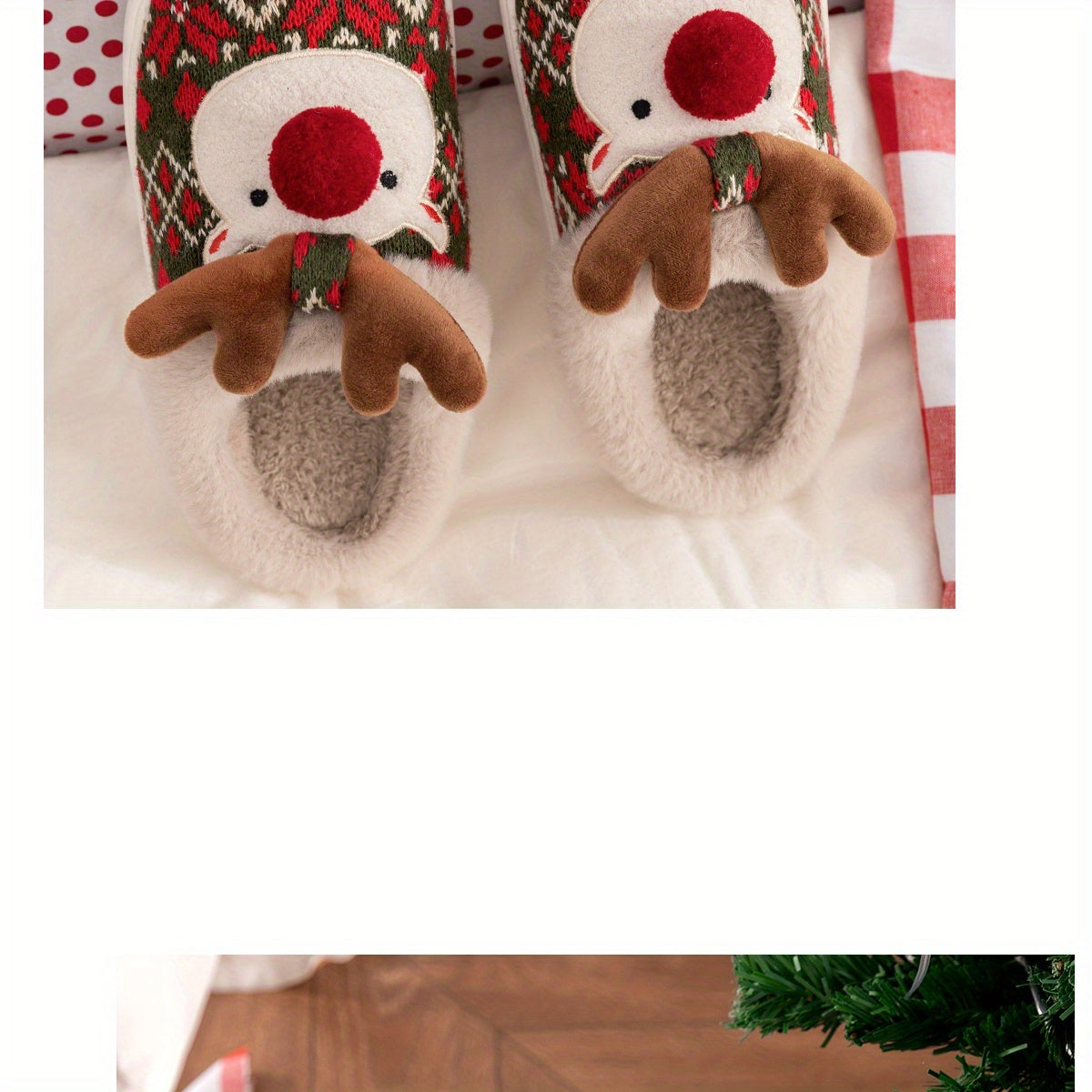 Chaussons Douillets Renne Joyeux