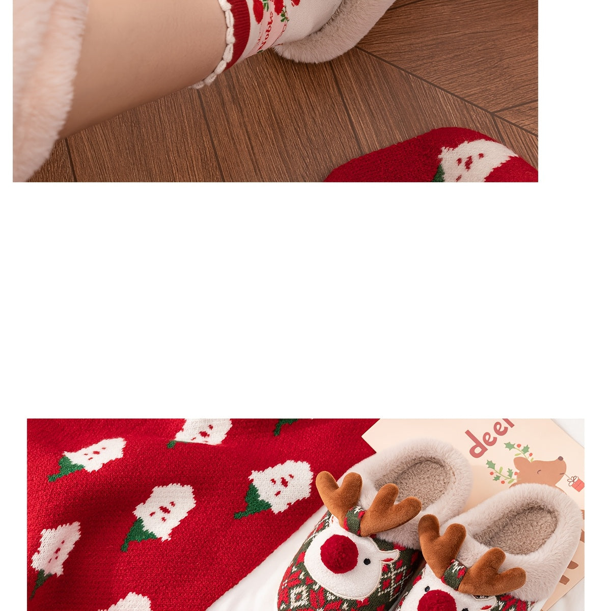 Chaussons Douillets Renne Joyeux
