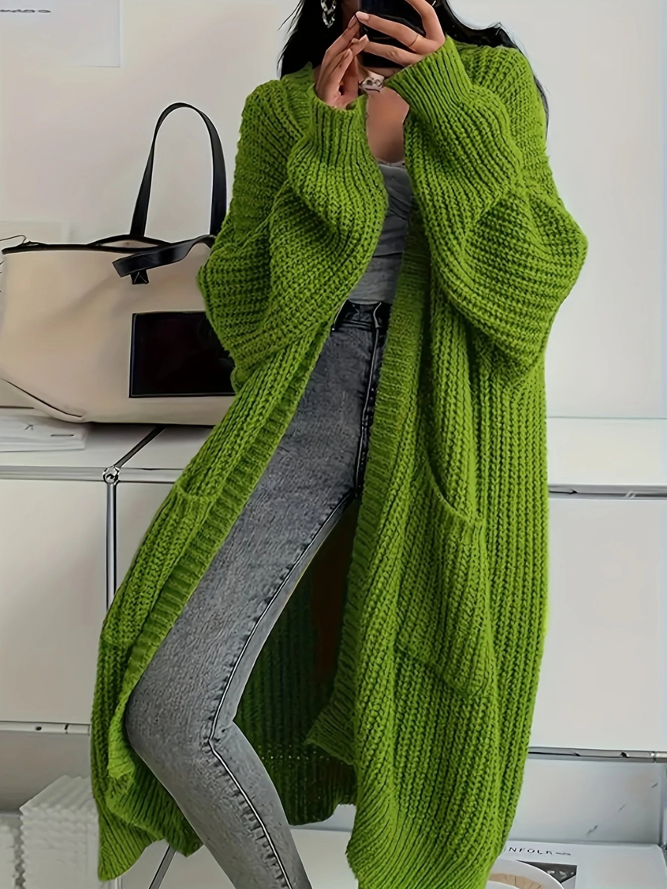 Elegant V-Neck Buttoned Cardigan