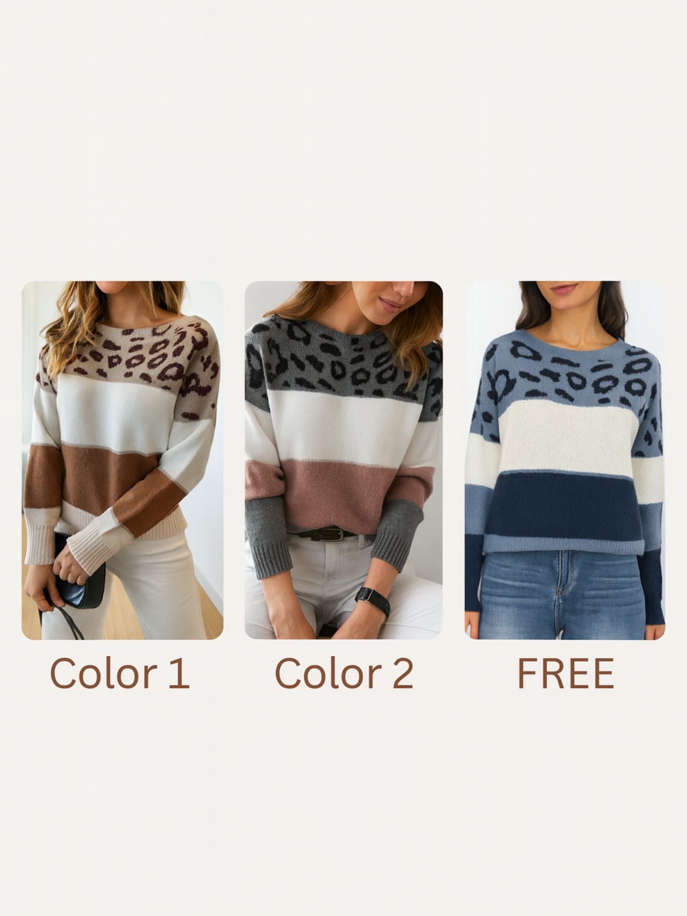 Suéter de estampado de leopardo