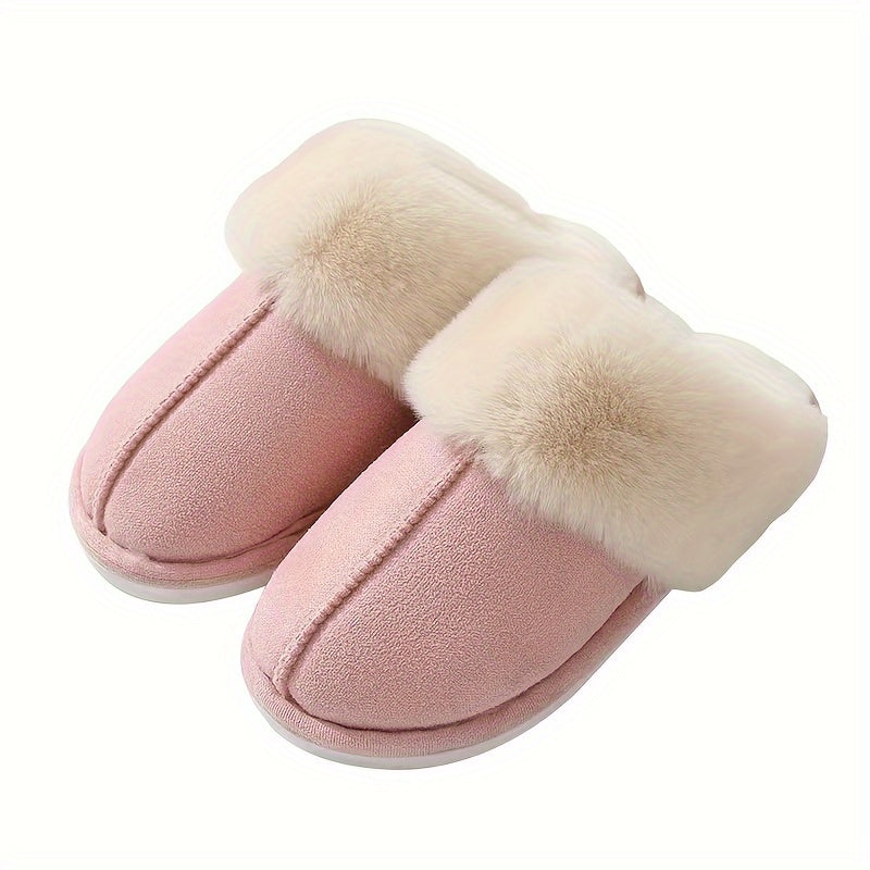 Chaussons d'intérieur en peluche confortables pour l'hiver