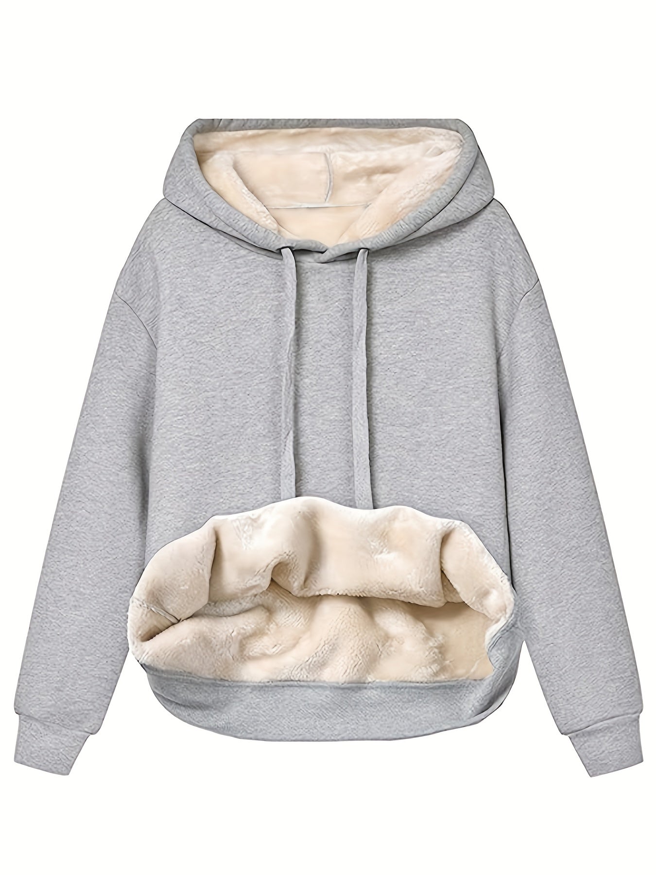 Solid Kangaroo Pocket Hoodie Fall Winter