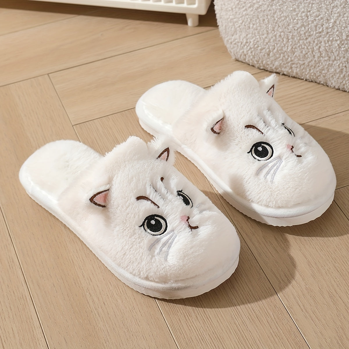 Cozy Kitty Plush Slippers