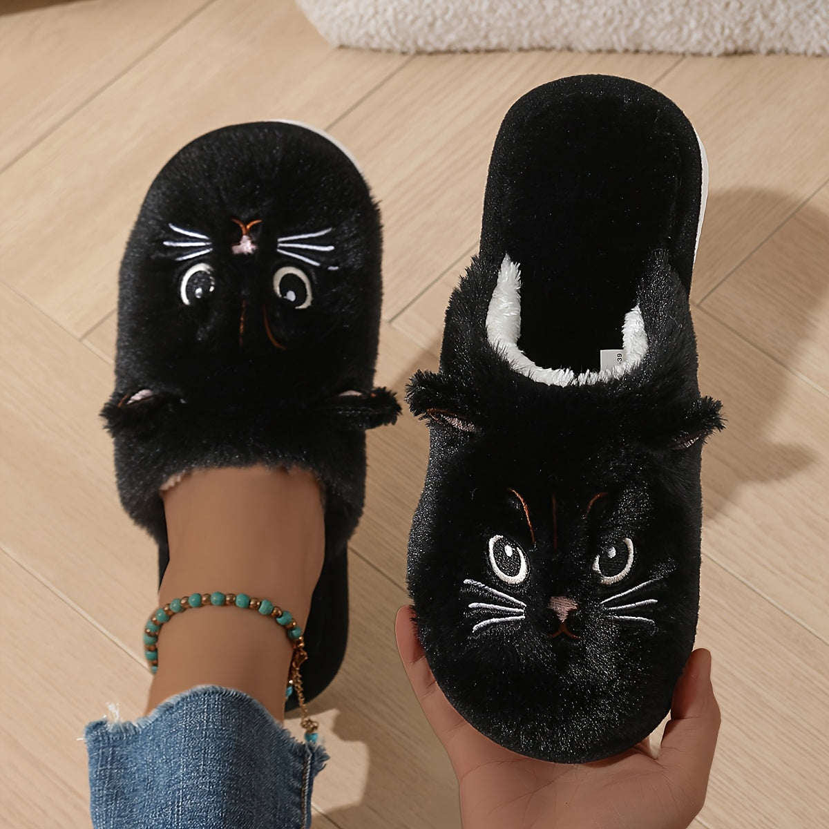 Cozy Kitty Plush Slippers