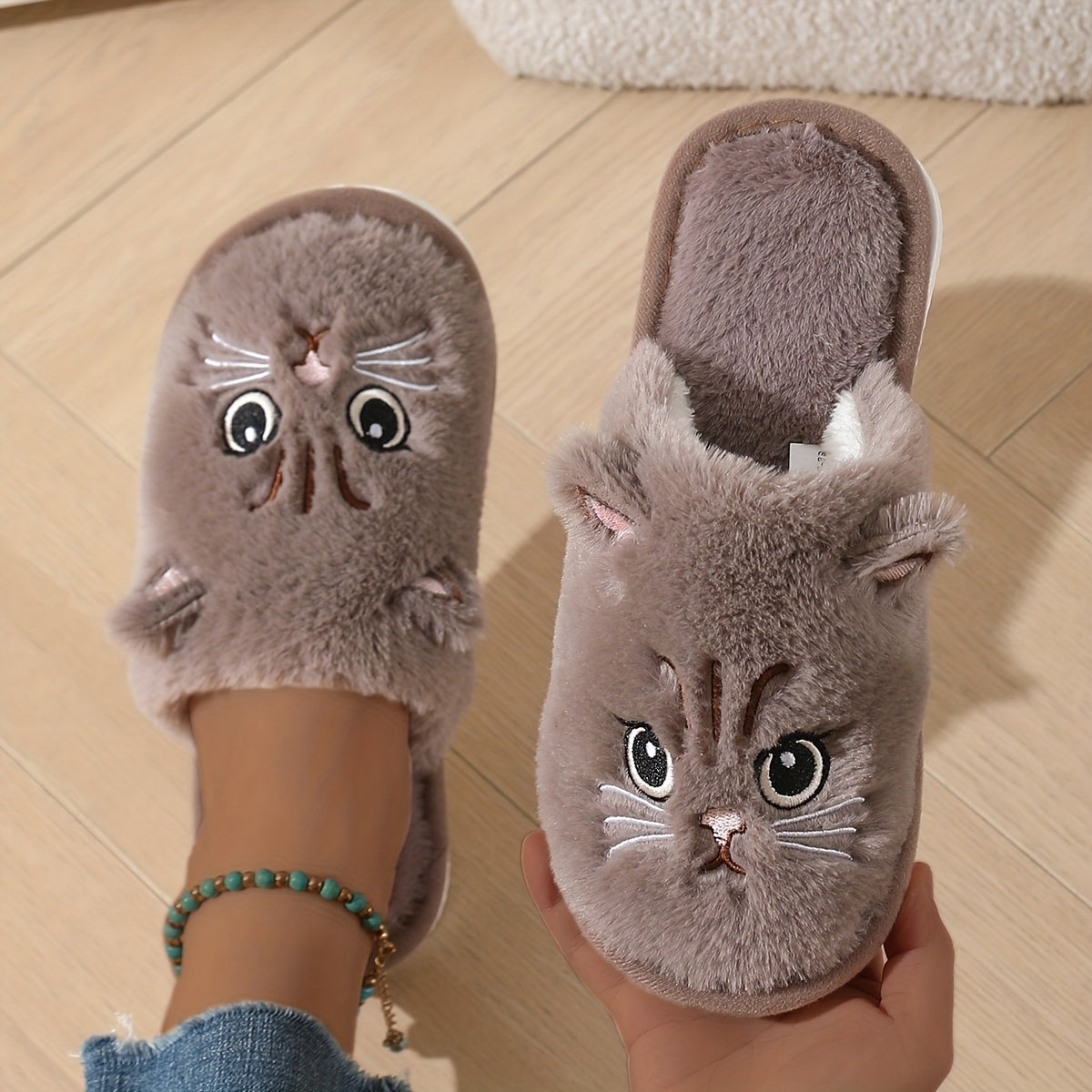 Cozy Kitty Plush Slippers