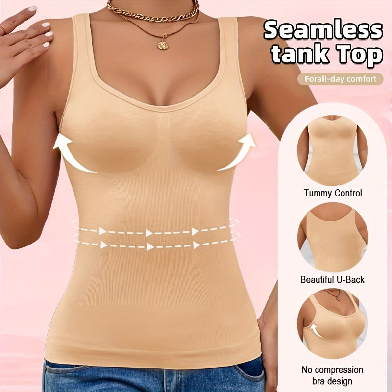 Seamless Tummy-Control Lace-Up Tank