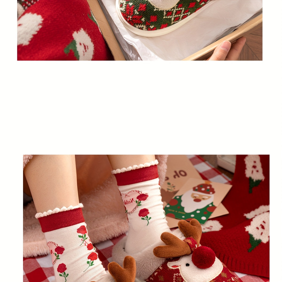 Chaussons Douillets Renne Joyeux