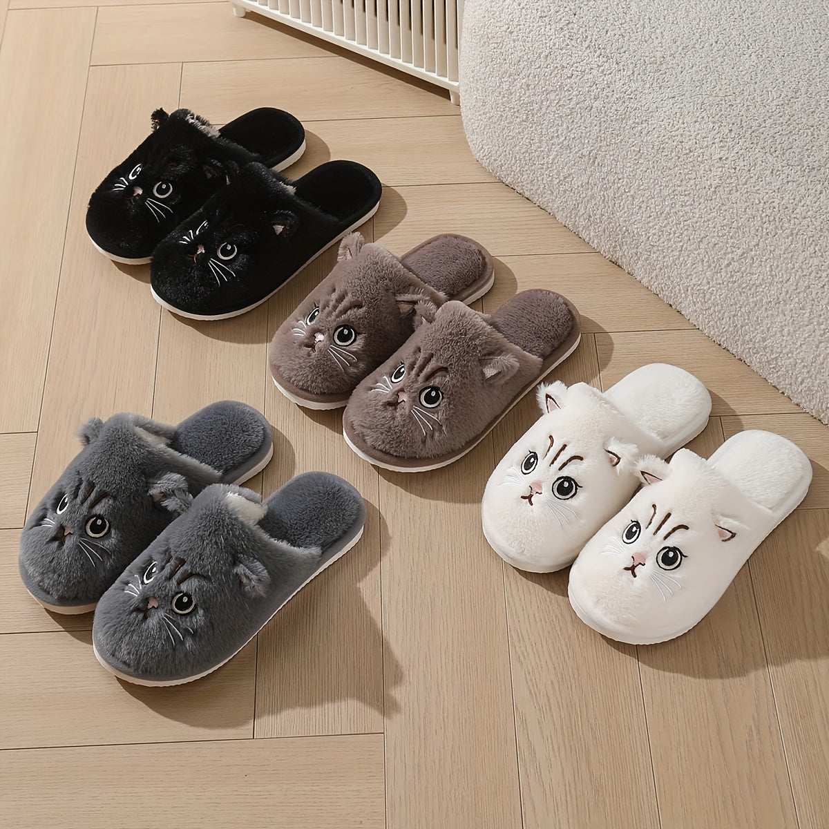 Chaussons en peluche Chat Douillet