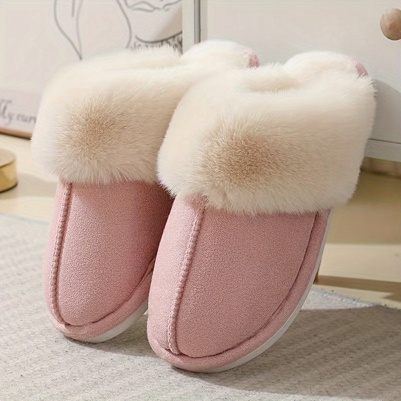 Chaussons d'intérieur en peluche confortables pour l'hiver