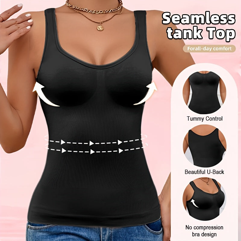 Seamless Tummy-Control Lace-Up Tank