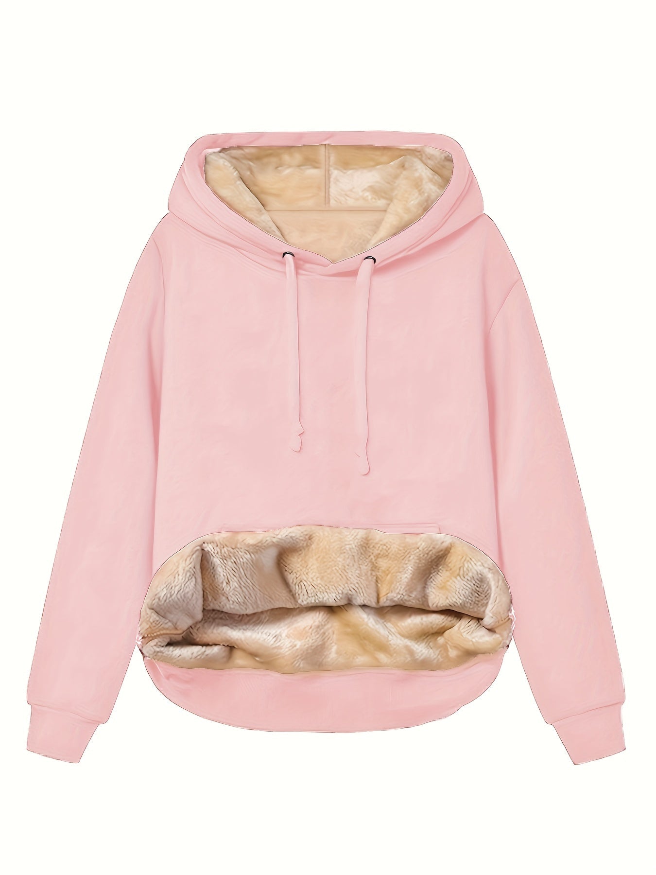 Solid Kangaroo Pocket Hoodie Fall Winter