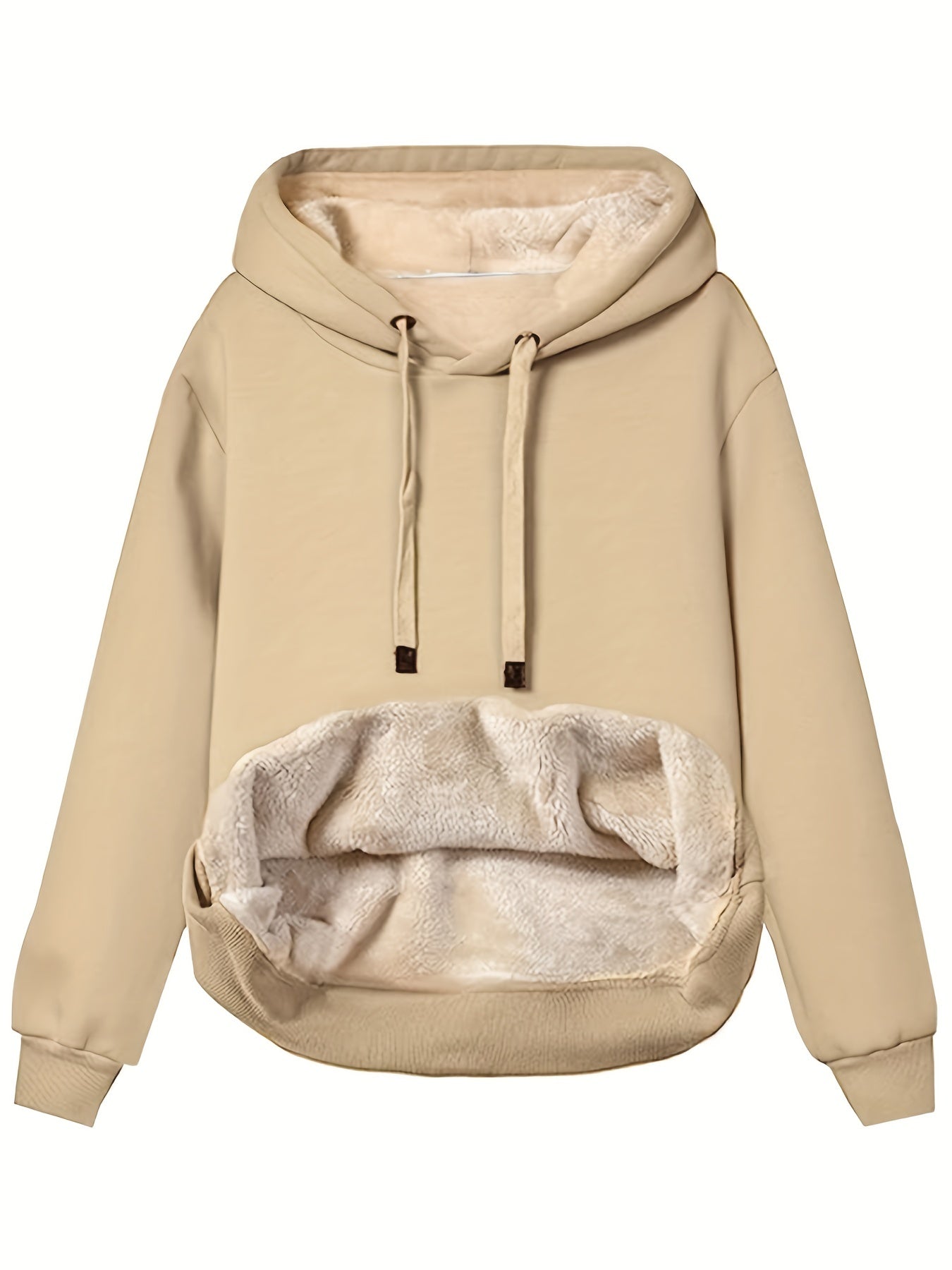 Solid Kangaroo Pocket Hoodie Fall Winter