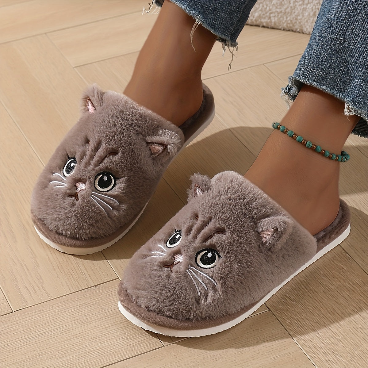 Chaussons en peluche Chat Douillet