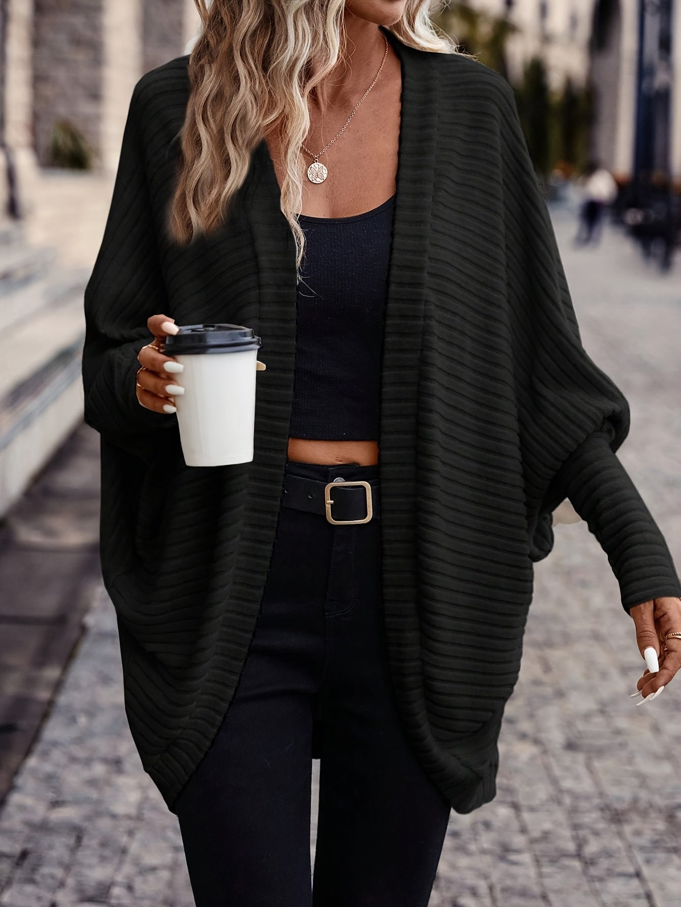 Elegant Beige Button-Up Cardigan