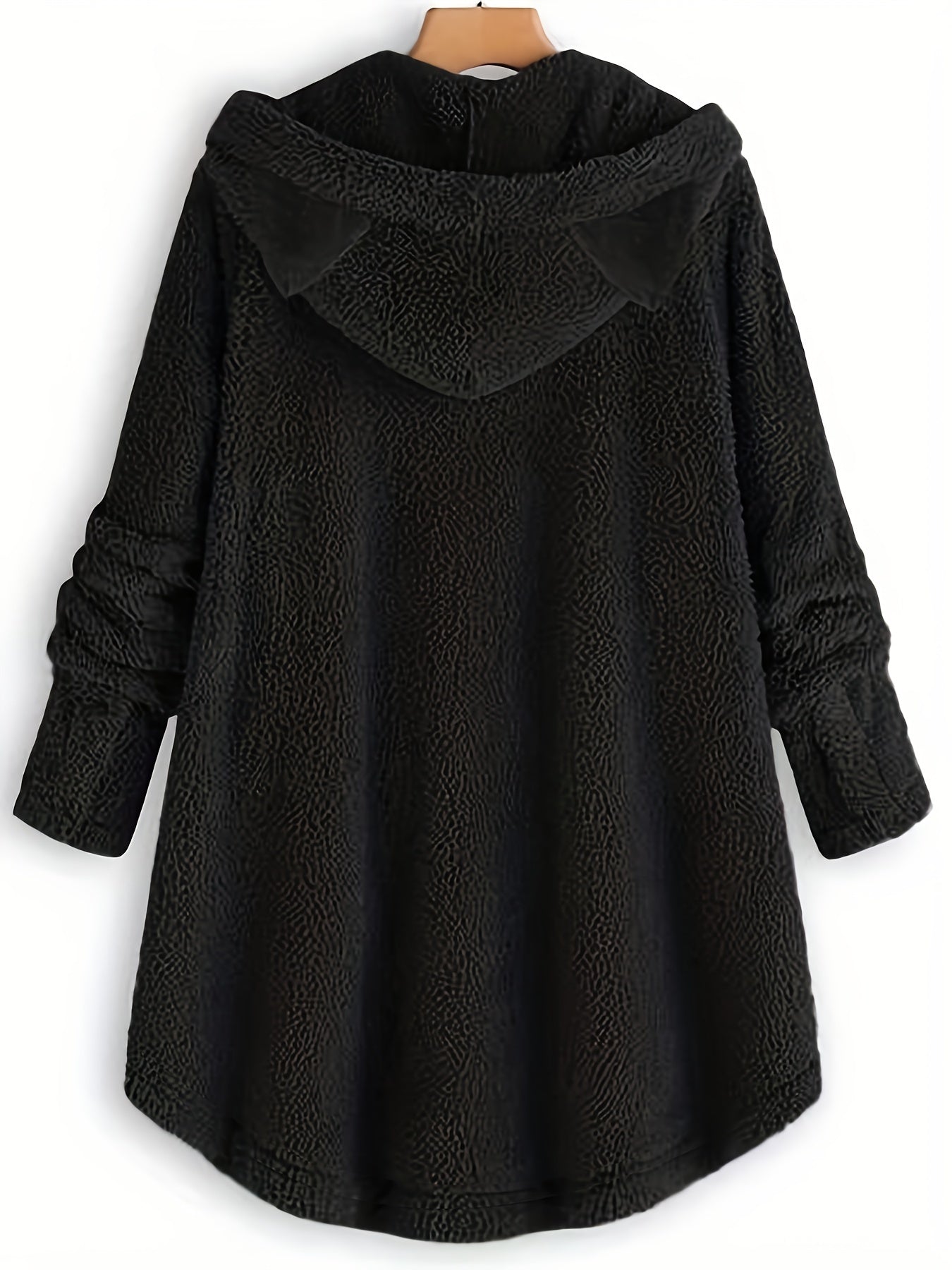 Double-Sided Plush Cat Ear Hoodie