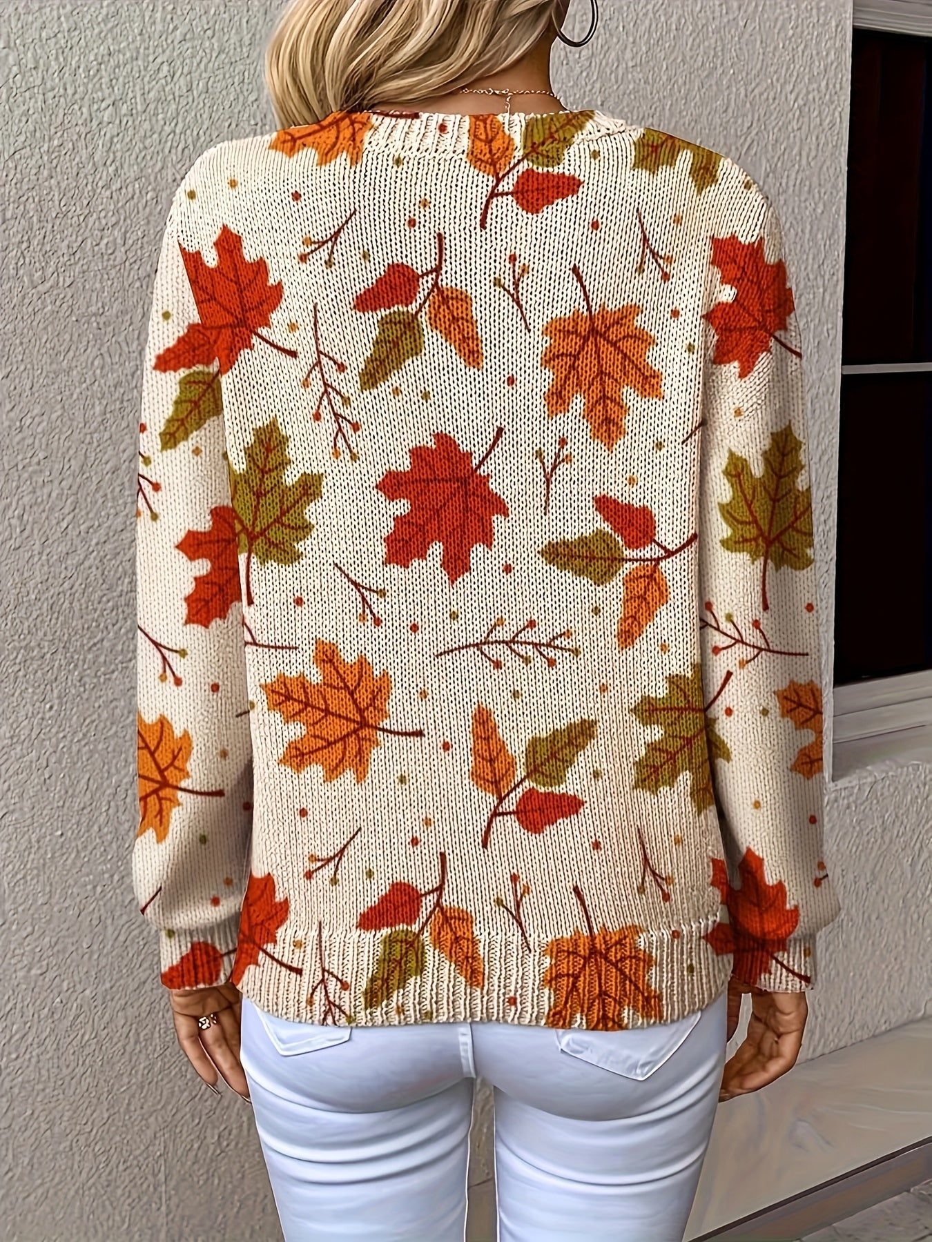 All-Season V-Neck Long Sleeve Sweater
