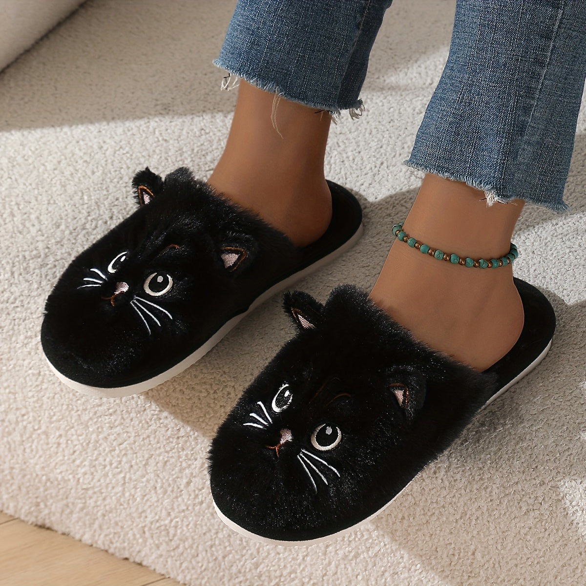 Chaussons en peluche Chat Douillet
