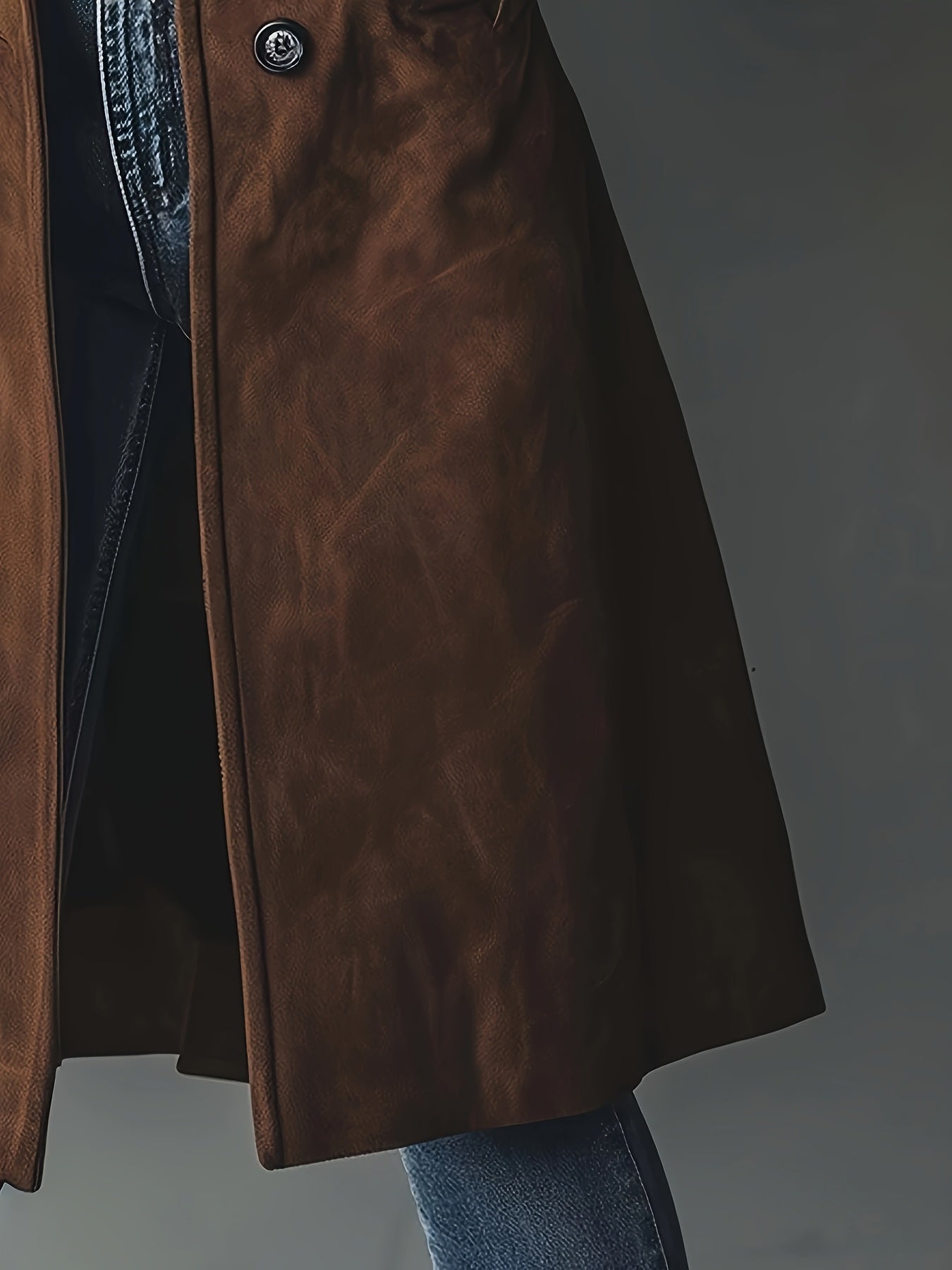 Elegant Vintage Single-Breasted Notched Lapel Coat