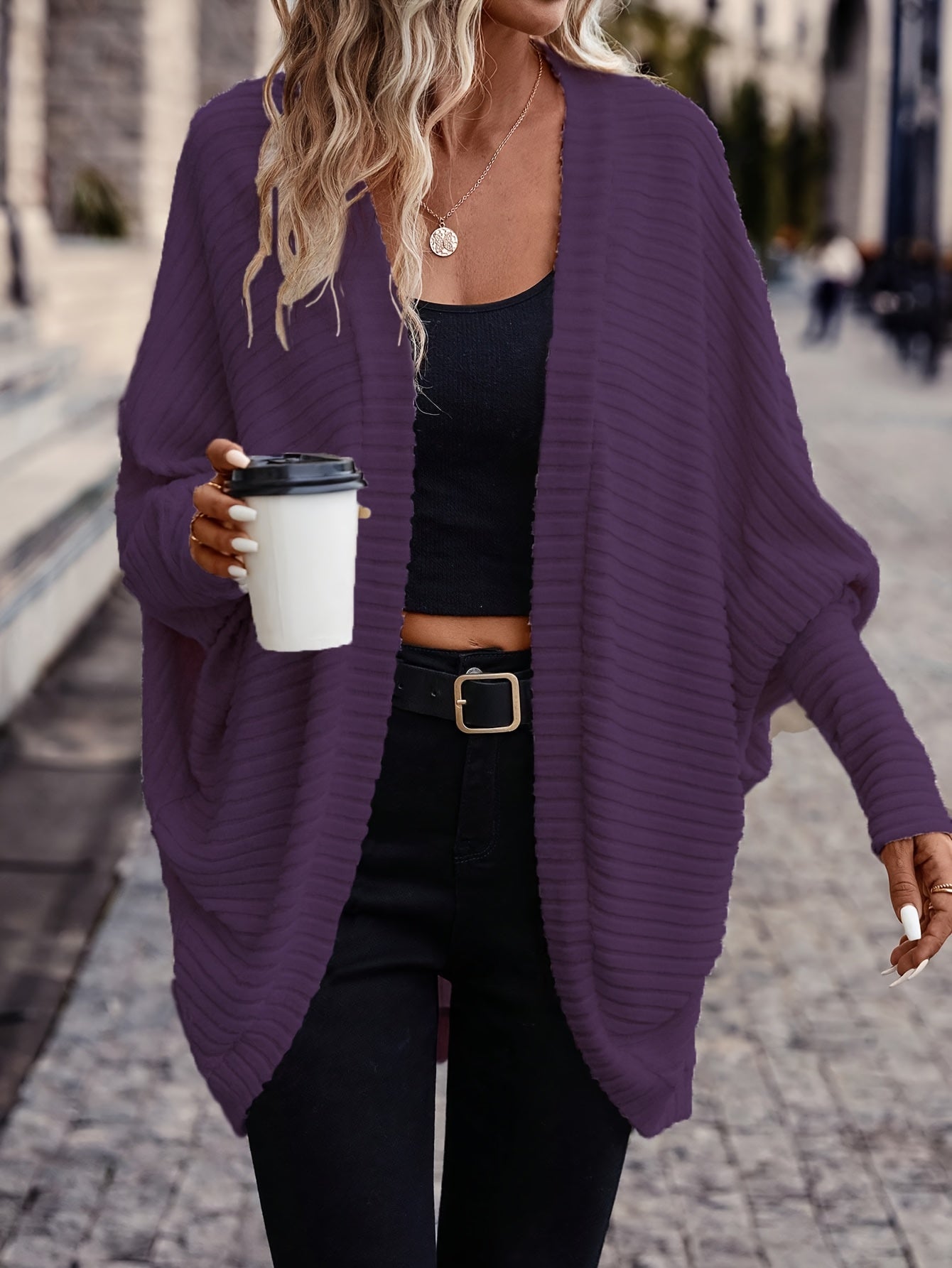 Elegant Beige Button-Up Cardigan