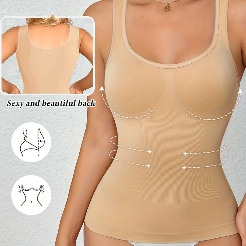 Seamless Tummy-Control Lace-Up Tank