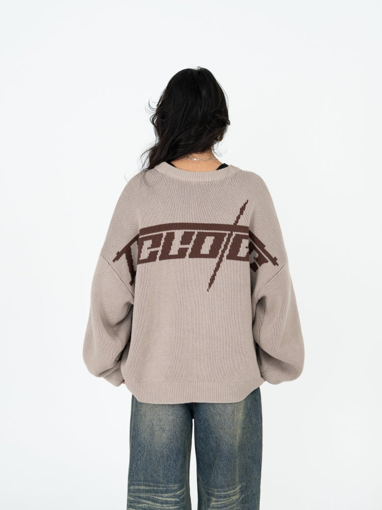 Doberman Graphic Knit Pullover
