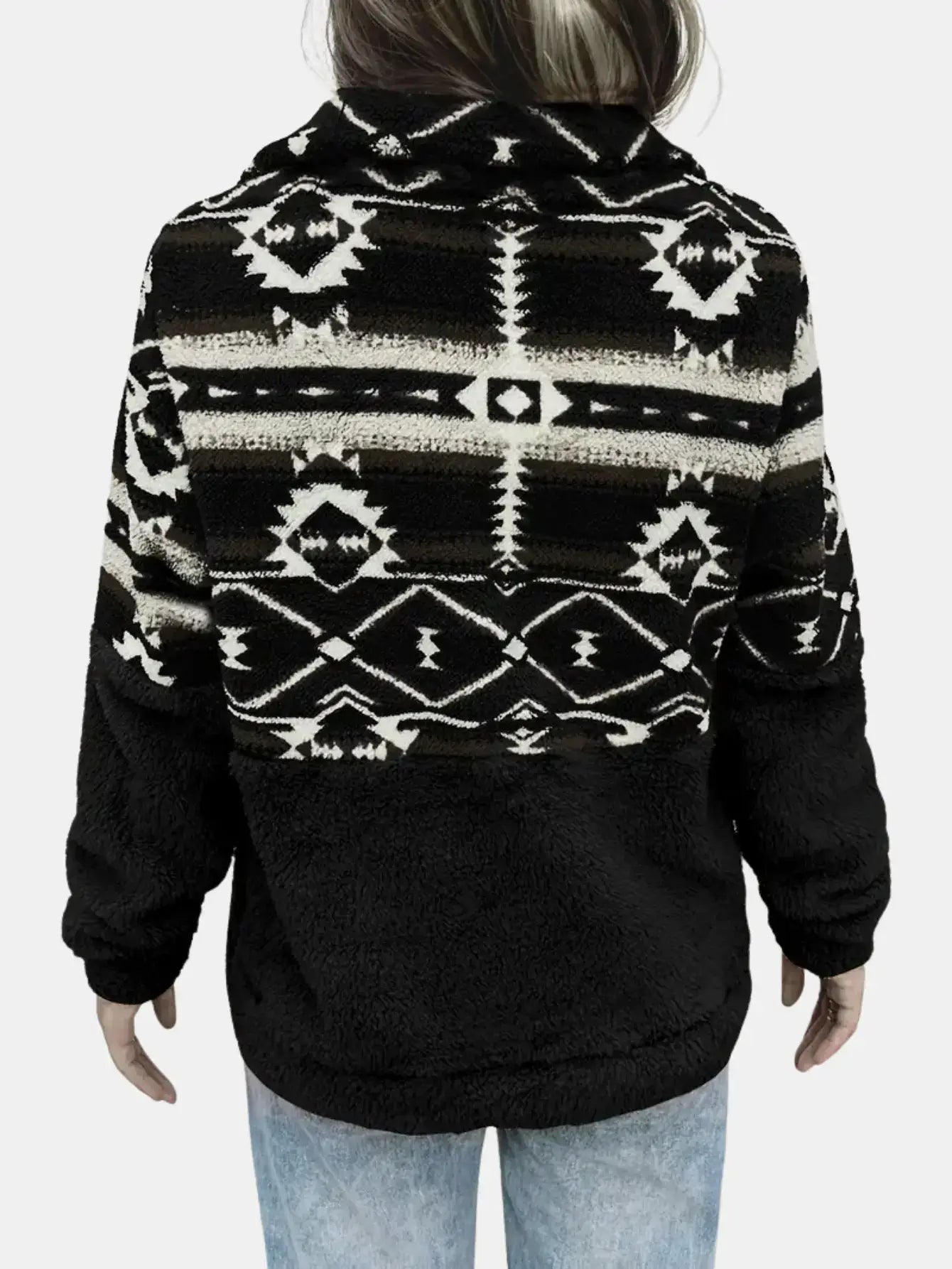 Aztec Patterned Teddy Fleece