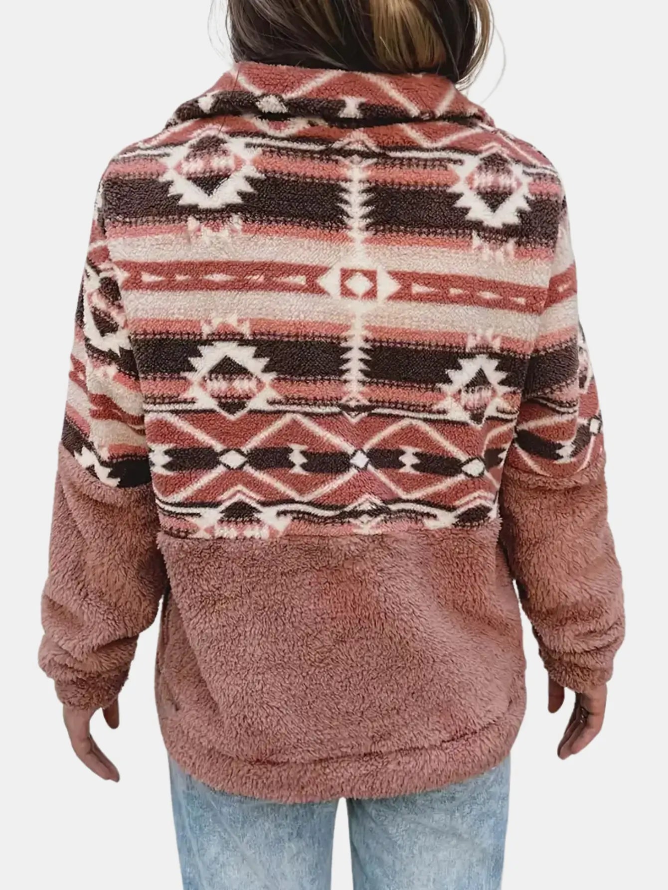 Aztec Patterned Teddy Fleece
