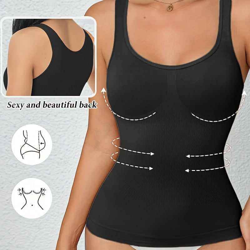 Seamless Tummy-Control Lace-Up Tank