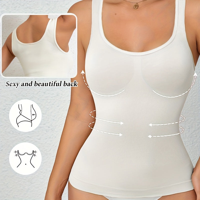 Seamless Tummy-Control Lace-Up Tank