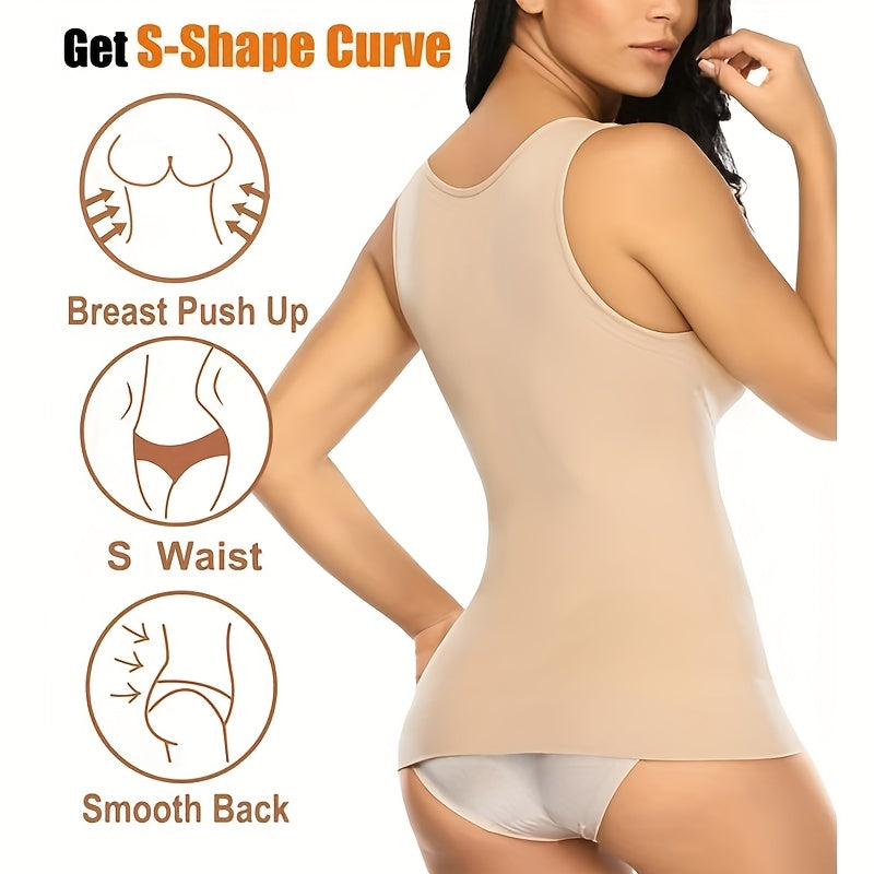 Seamless Tummy-Control Lace-Up Tank