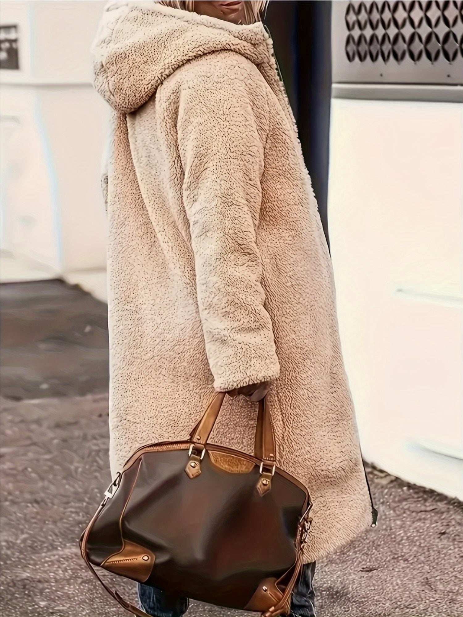 Reversible Fleece-Lined Long Zip Coat