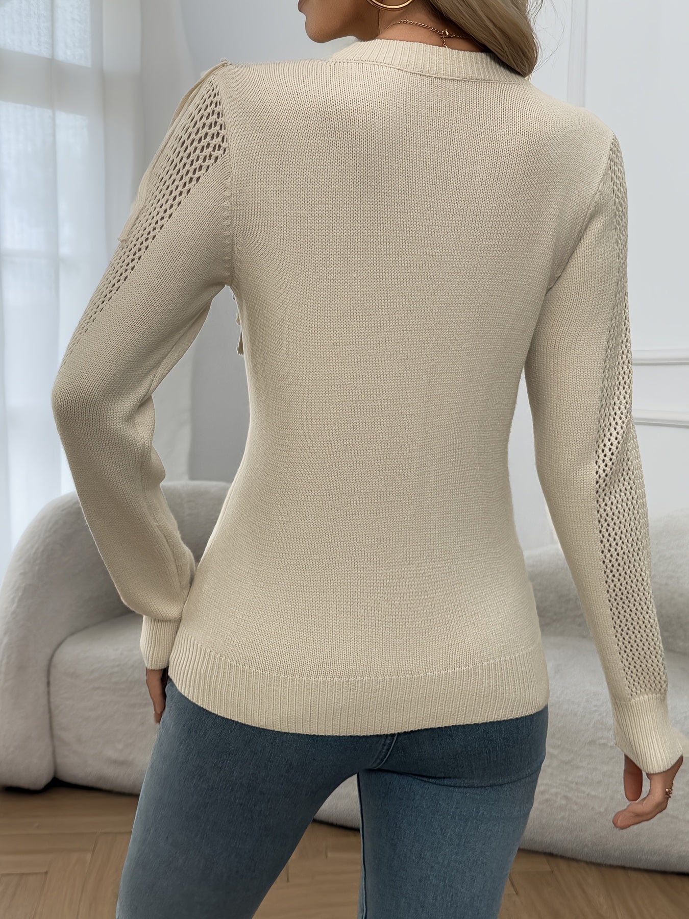 Middle Eastern Crochet Sheer Fringe Top