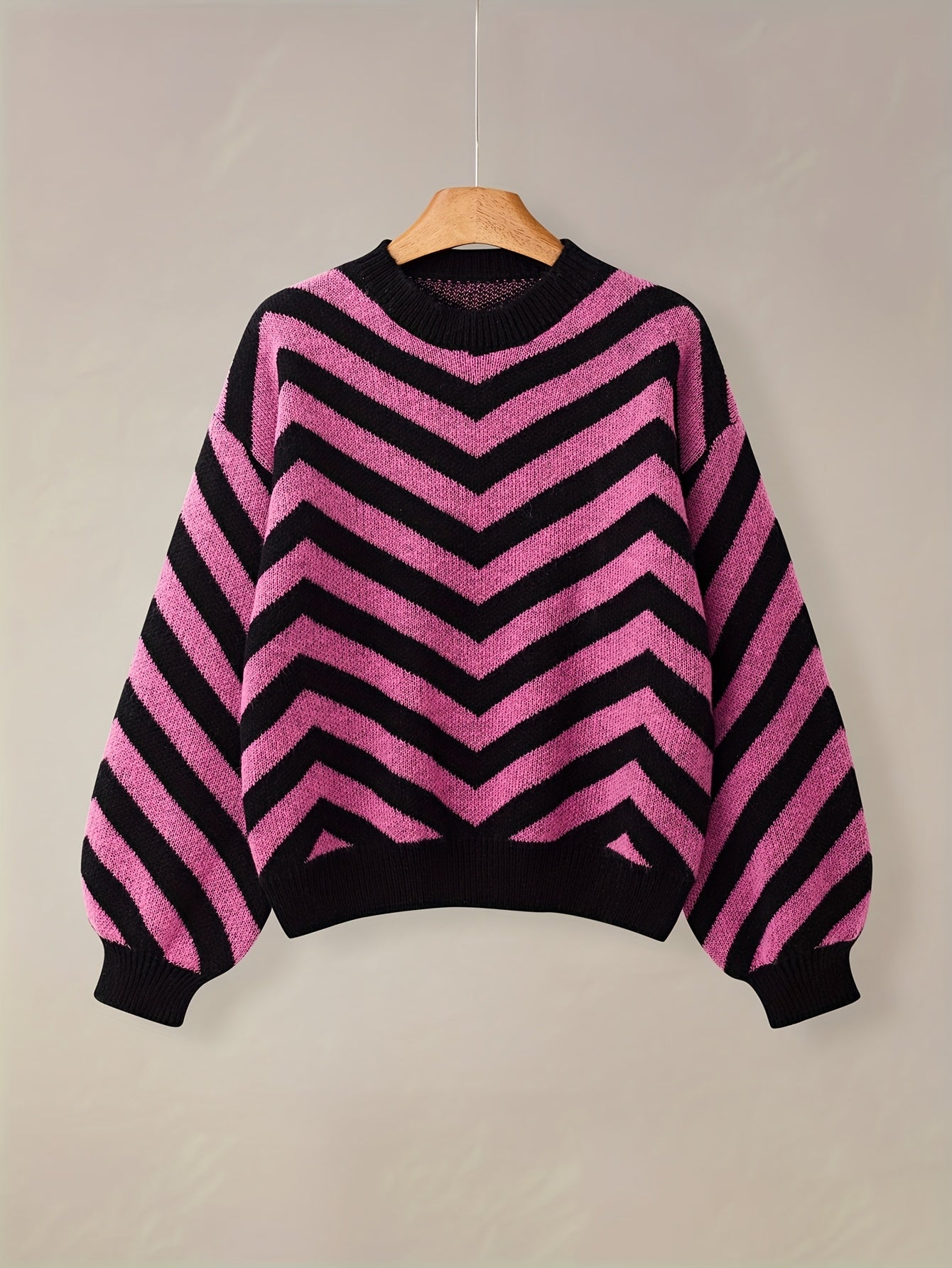 Cozy Colorblock Striped Crewneck Sweater