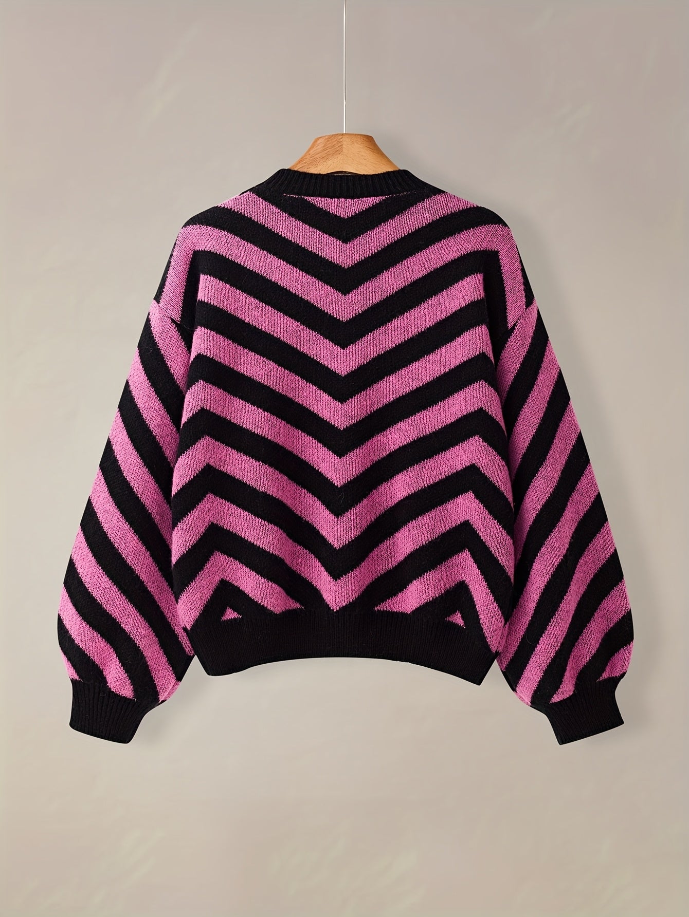 Cozy Colorblock Striped Crewneck Sweater