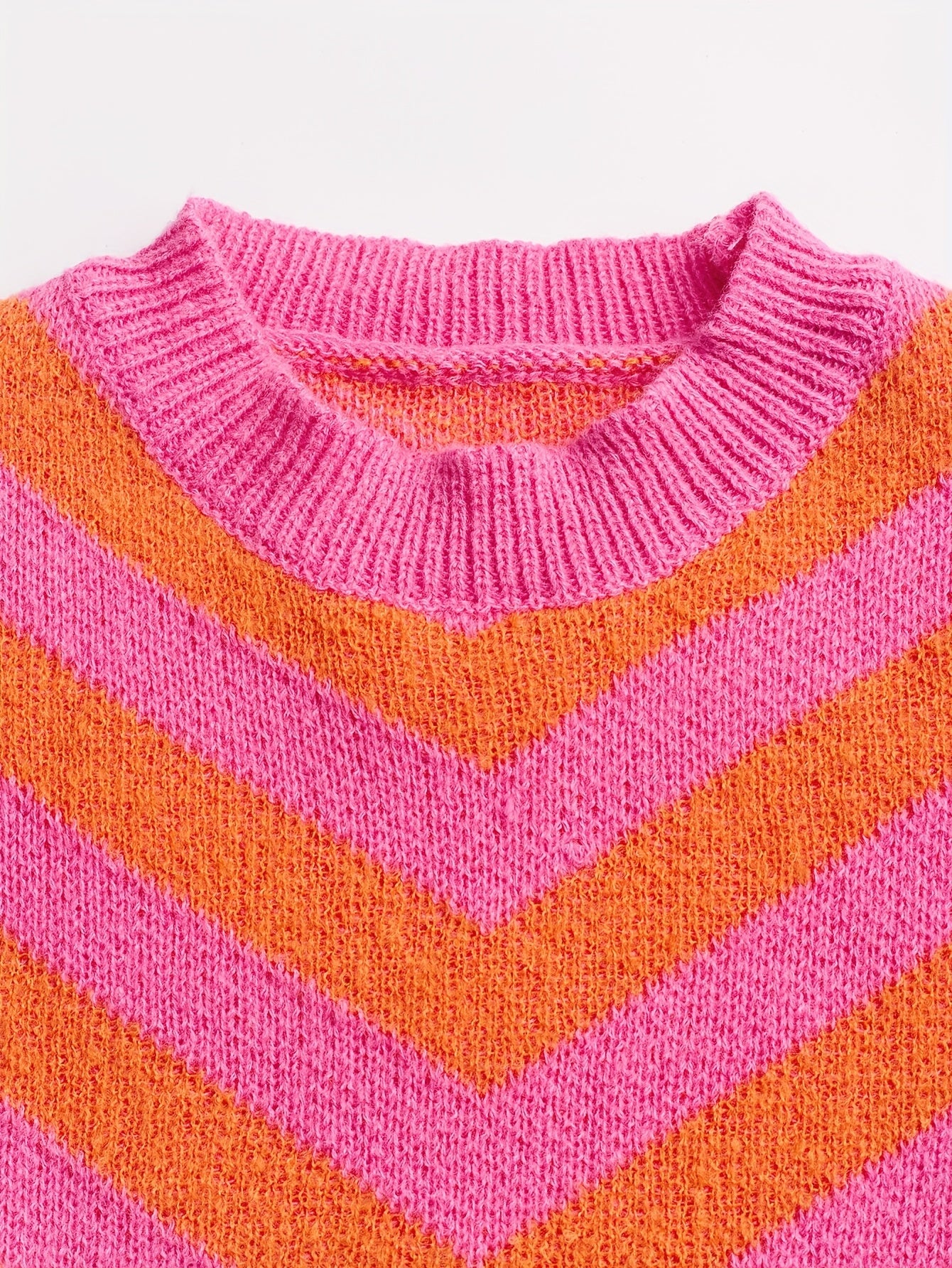 Cozy Colorblock Striped Crewneck Sweater