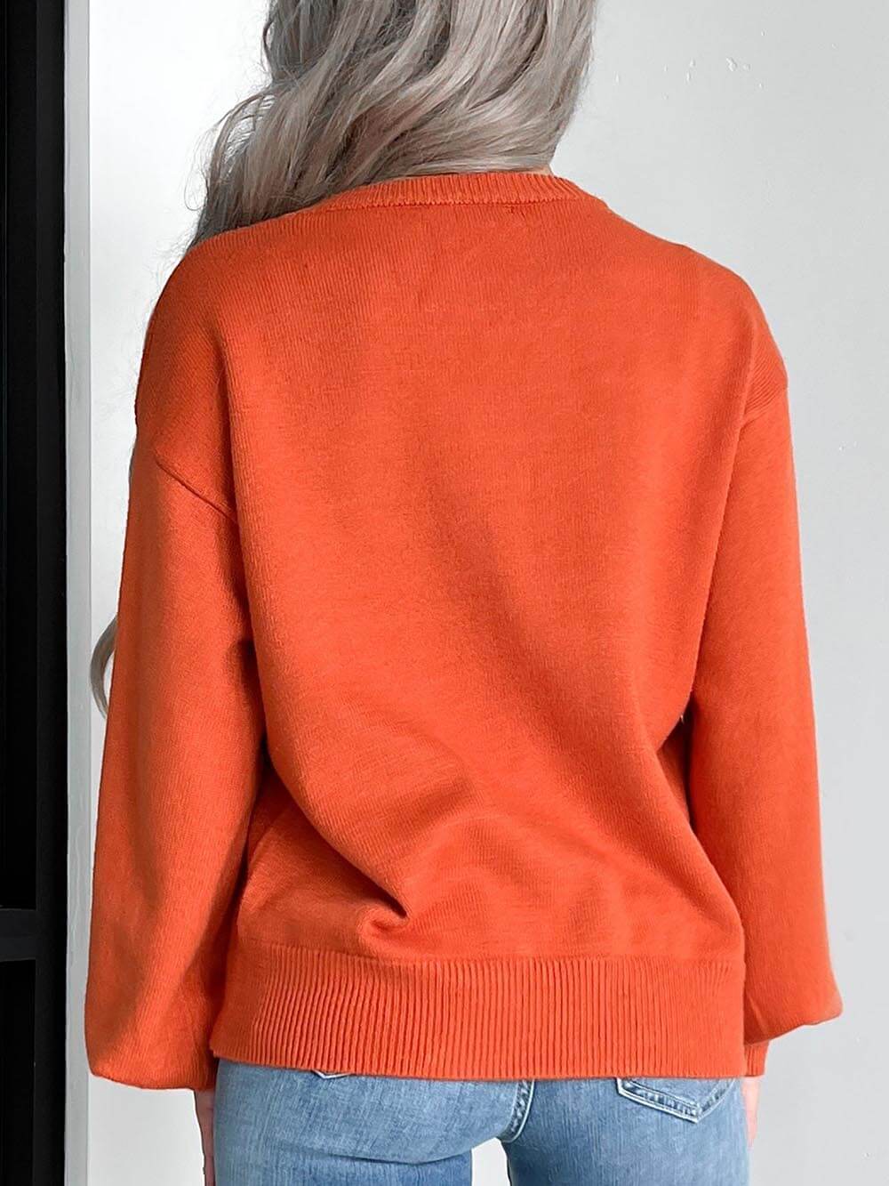 Carved Pumpkin Knit Halloween Sweater