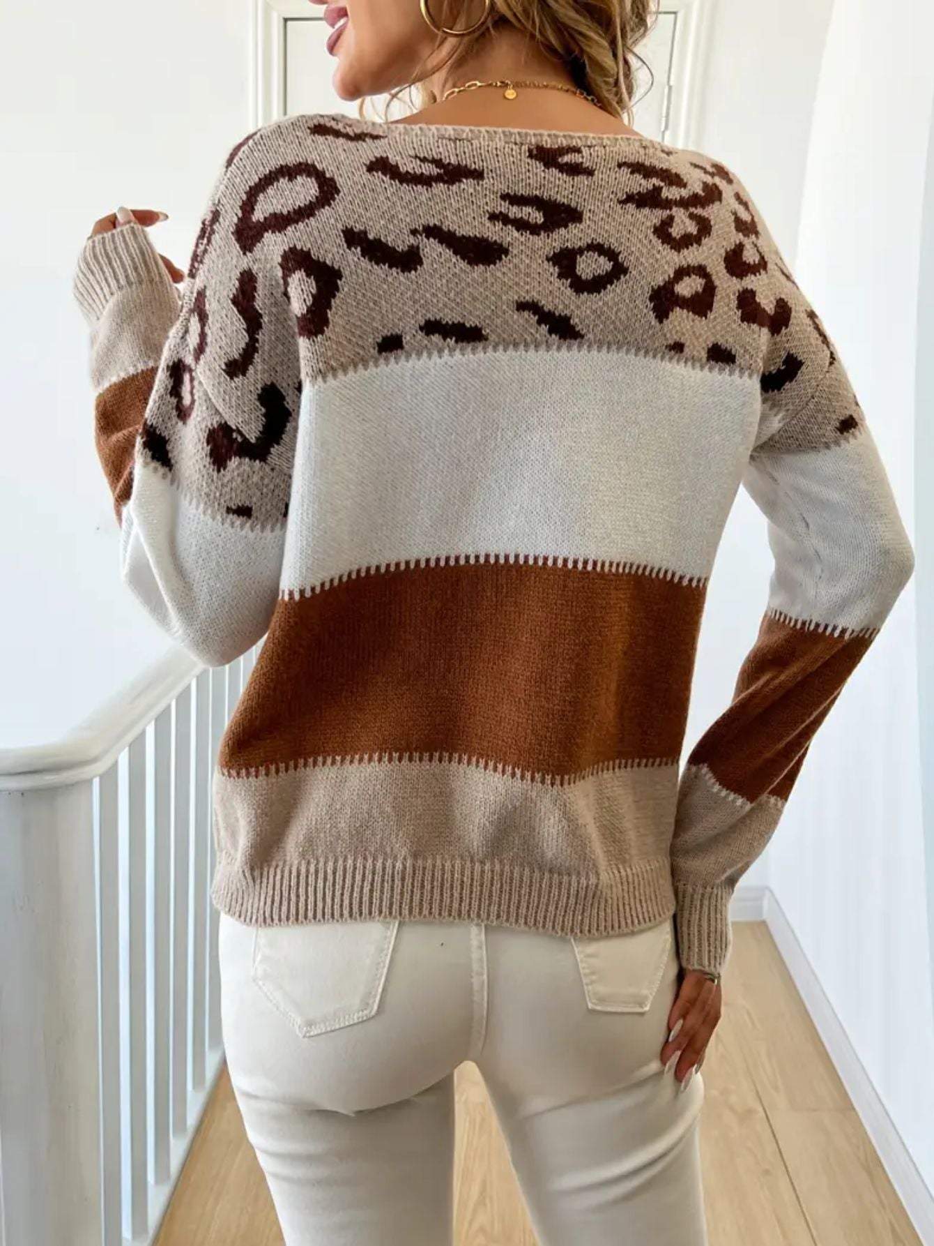 Leopard print sweater